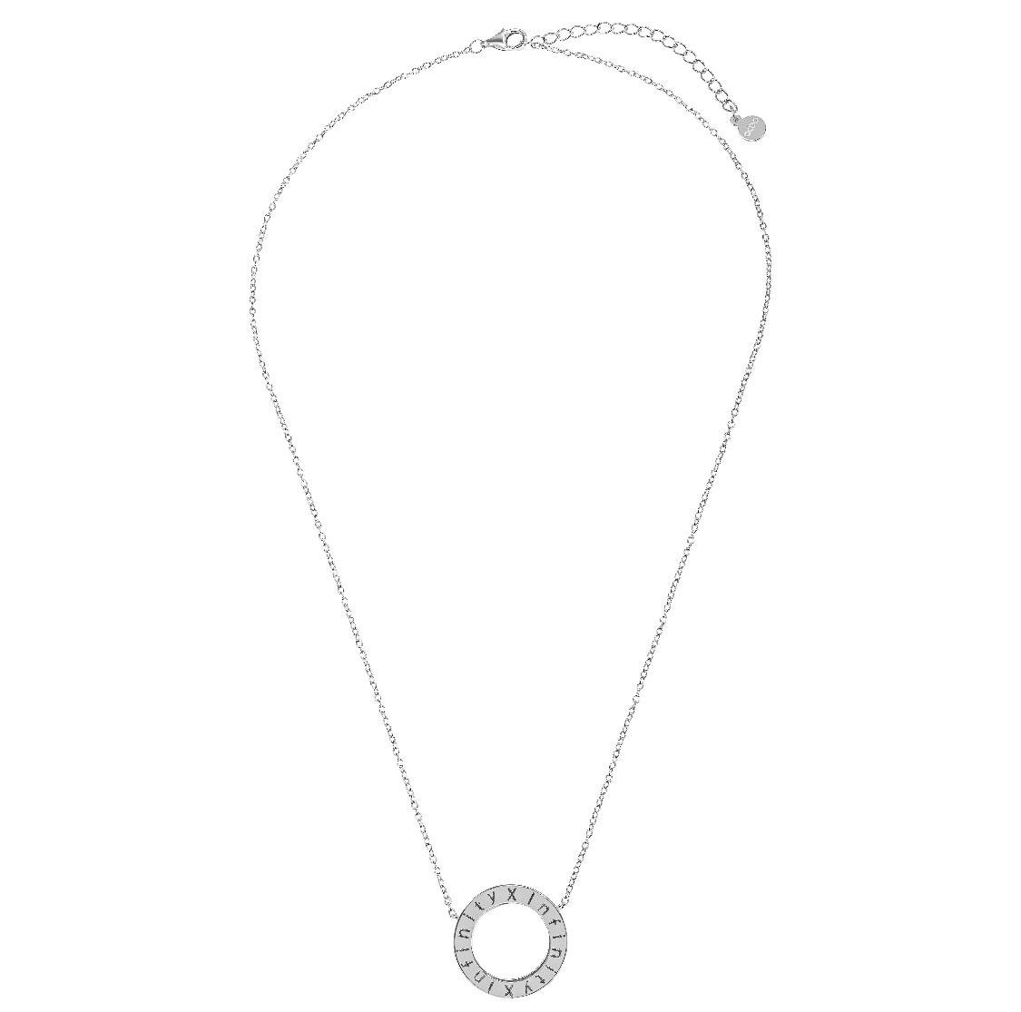 circle necklace 18k white gold