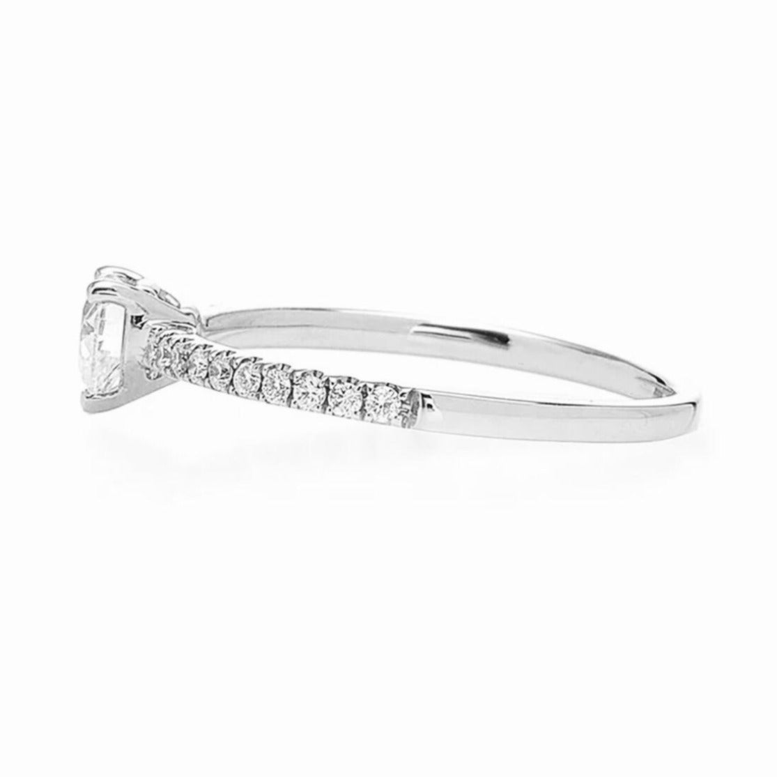 Promise Ring/18K White Gold & Cubic Zirconia - infinityXinfinity.co.uk