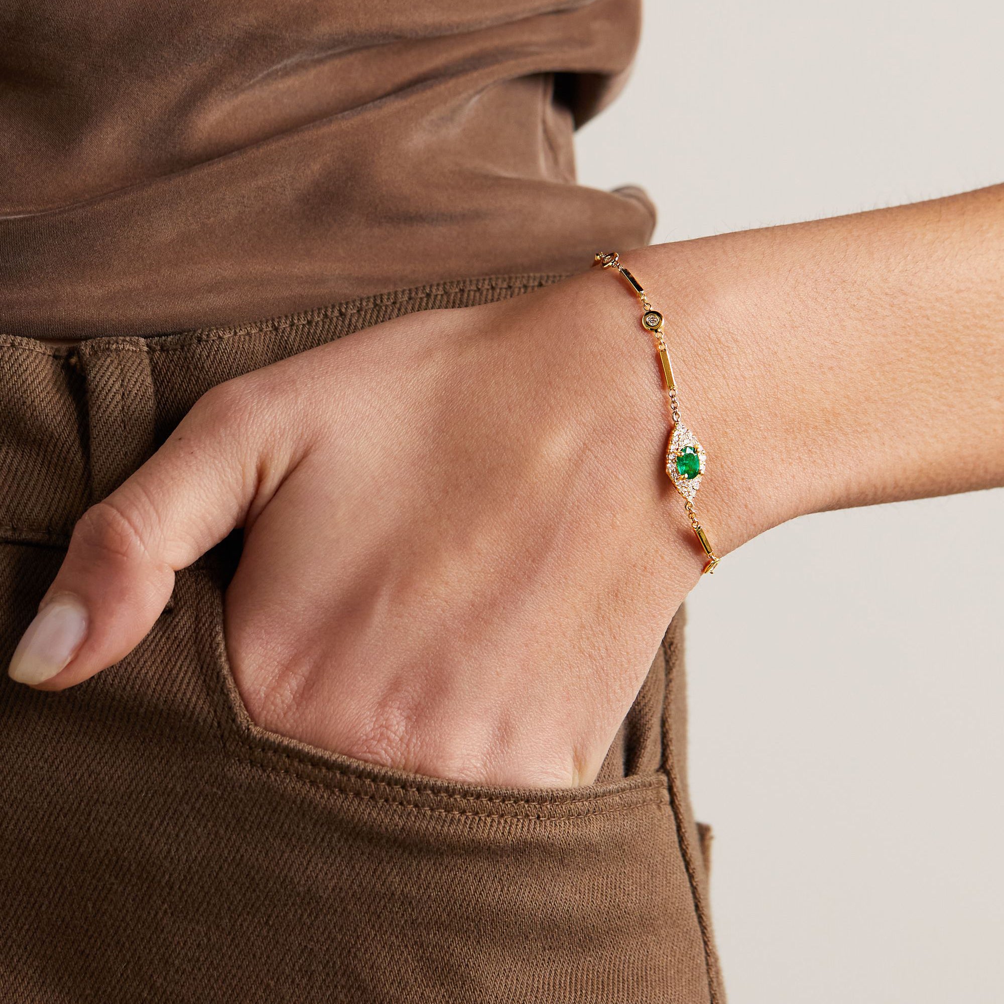 Evil eye bar bracelet 