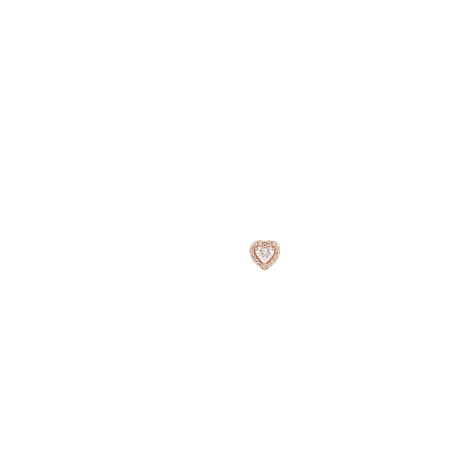 1.5 Carat Halo Heart Stud Earrings/18K Rose Gold Vermeil & Cubic Zirconia