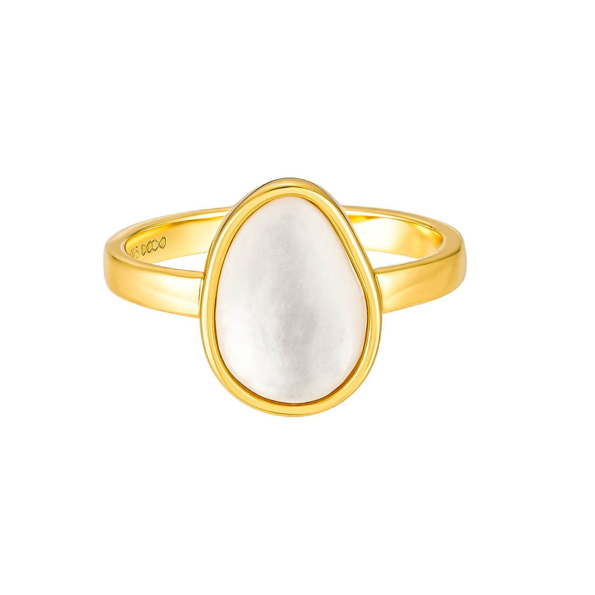 Lustre Royale Ring 18k Yellow Gold Vermeil Mother Pearl