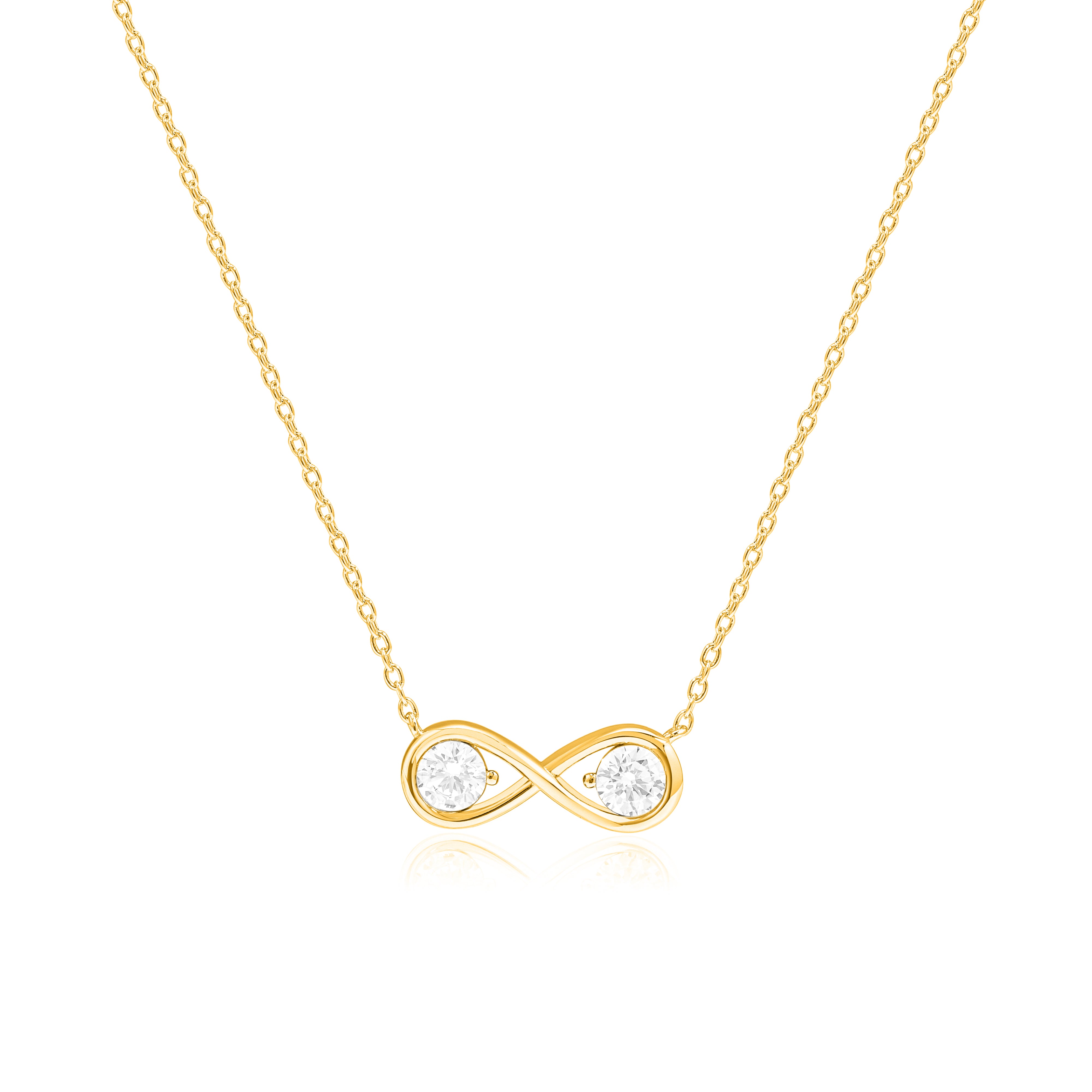 Infinity necklace 18k yellow gold