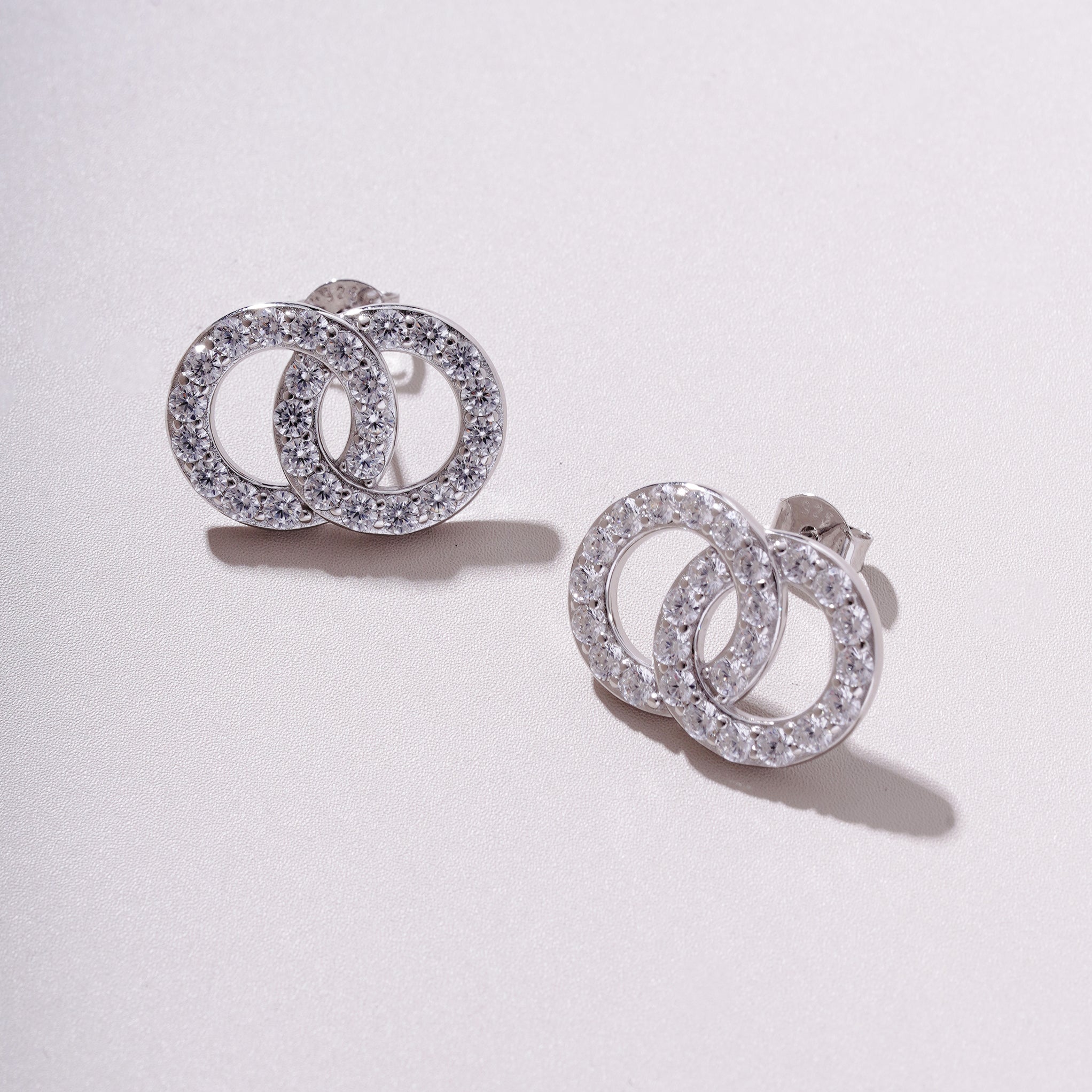 Designer earrings white gold