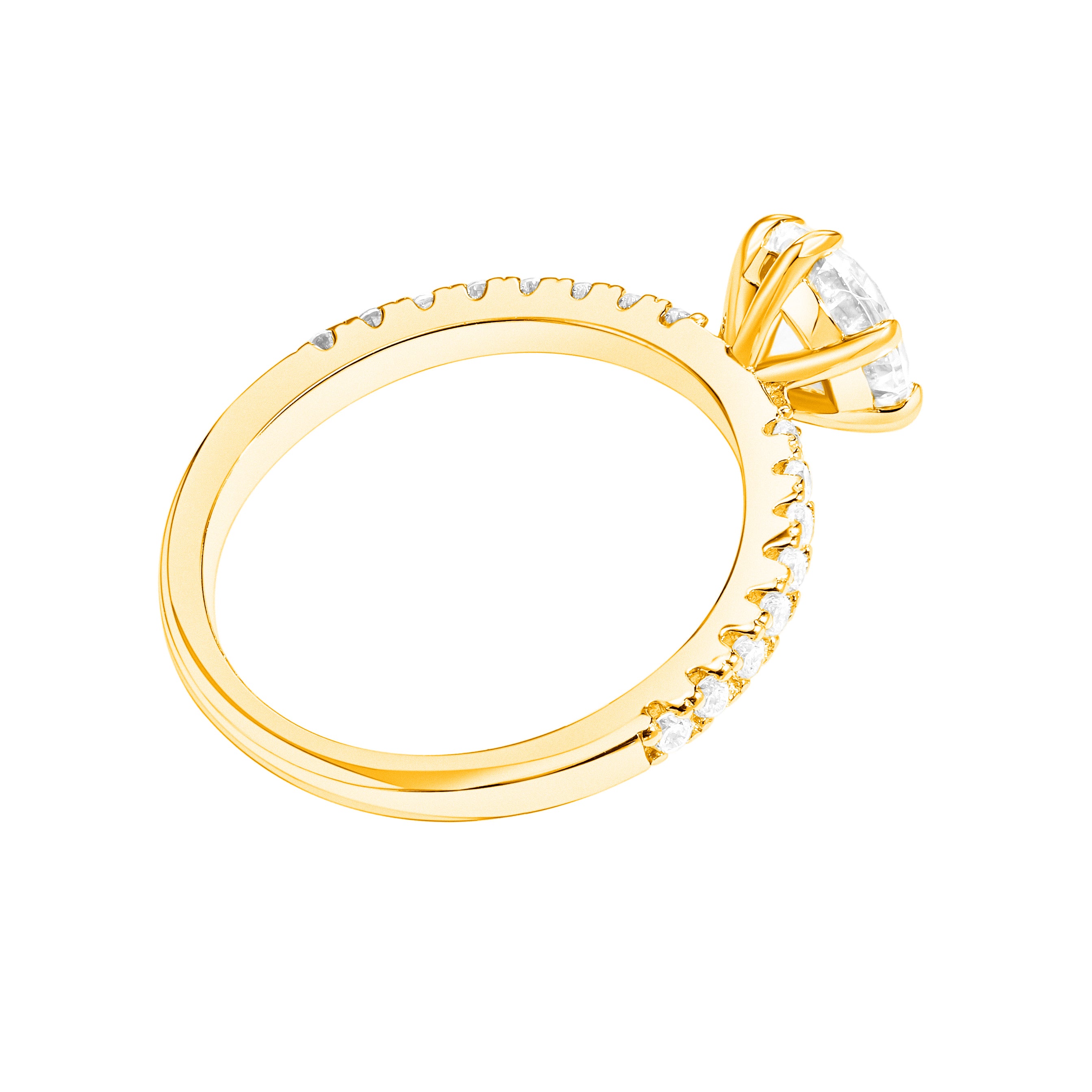 Solitaire ring yellow gold