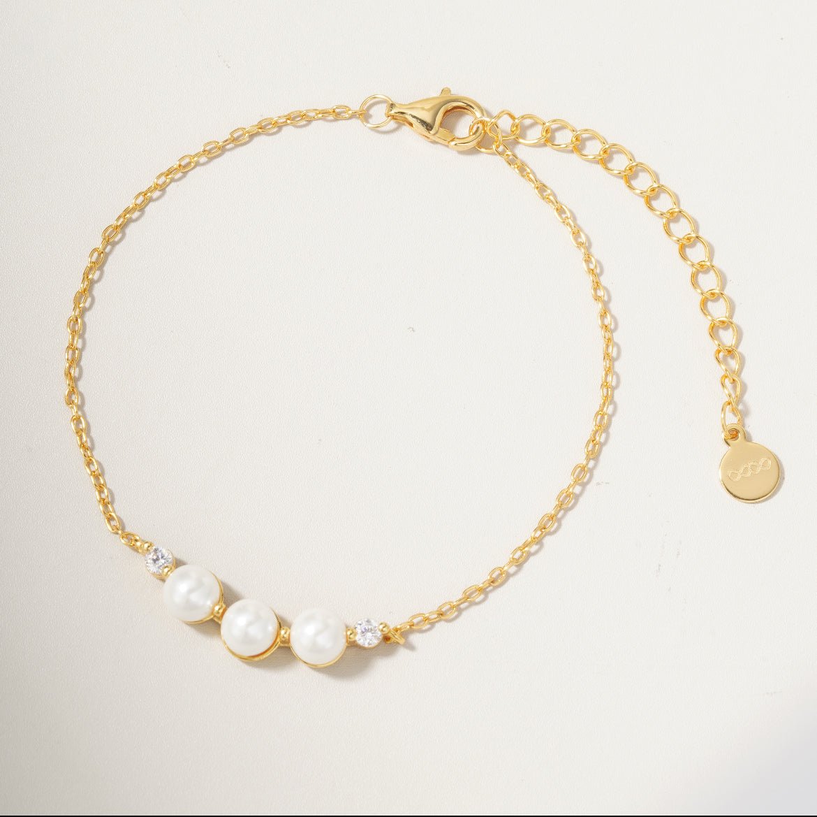 Pearl bracelet 18k yellow gold vermeil