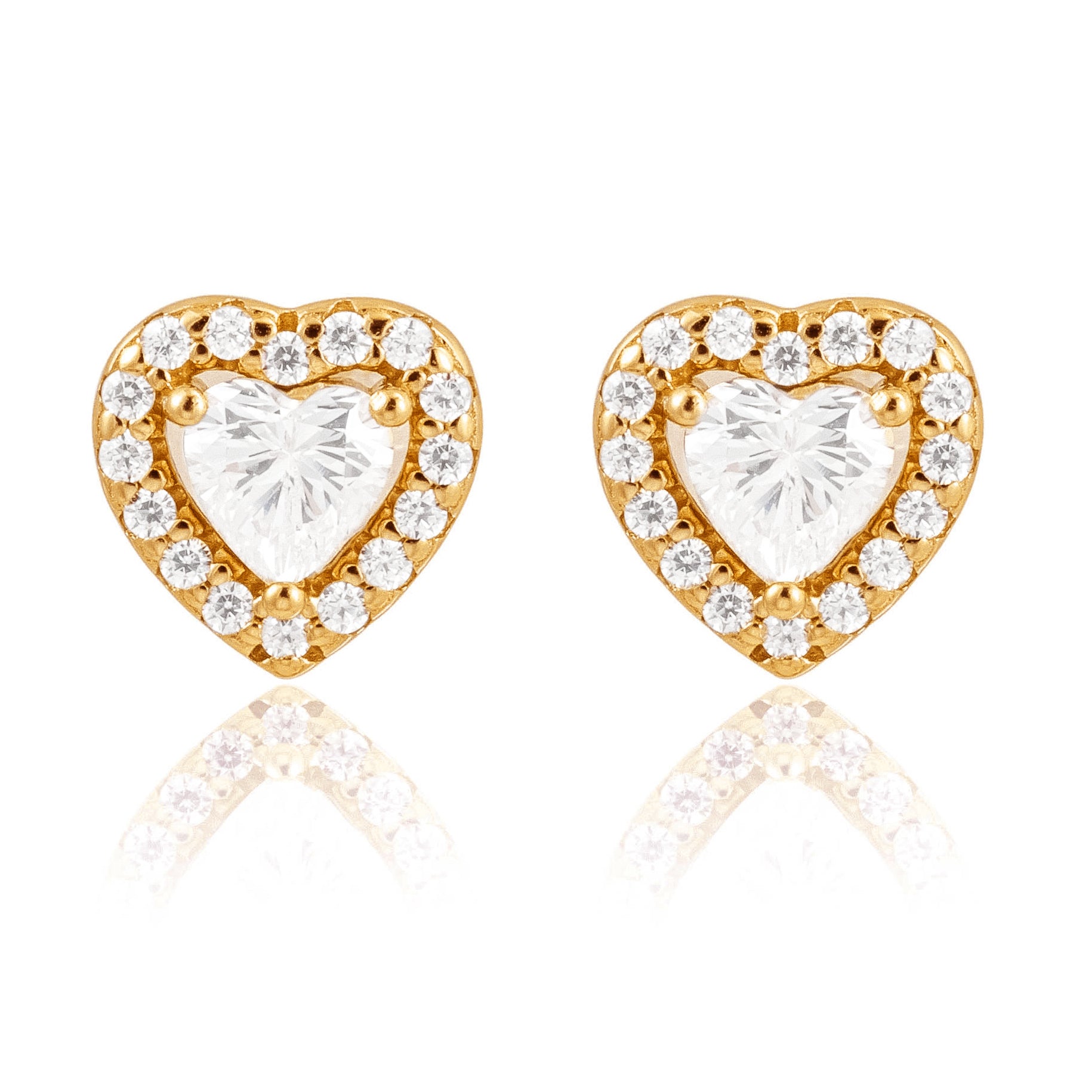 Halo heart earrings