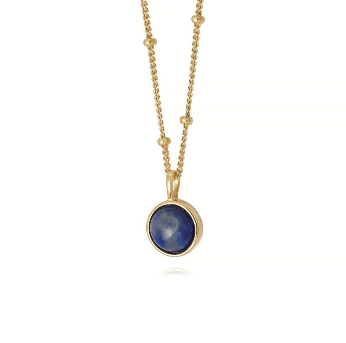 Nebula Satellite Necklace 18K Yellow Gold Vermeil & Lapis Lazuli