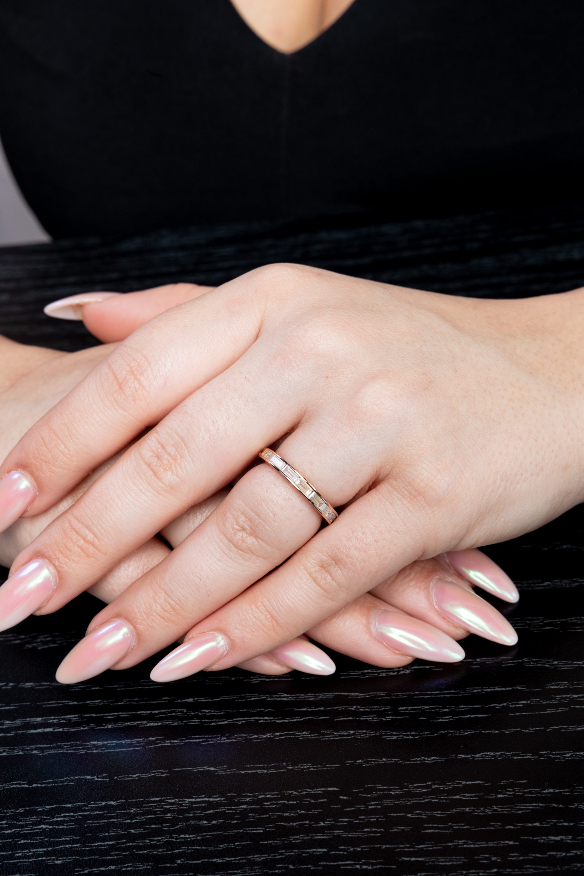 Aurora Ring/18k Rose Gold & Premium Cubic Zirconia - InfinityXInfinity