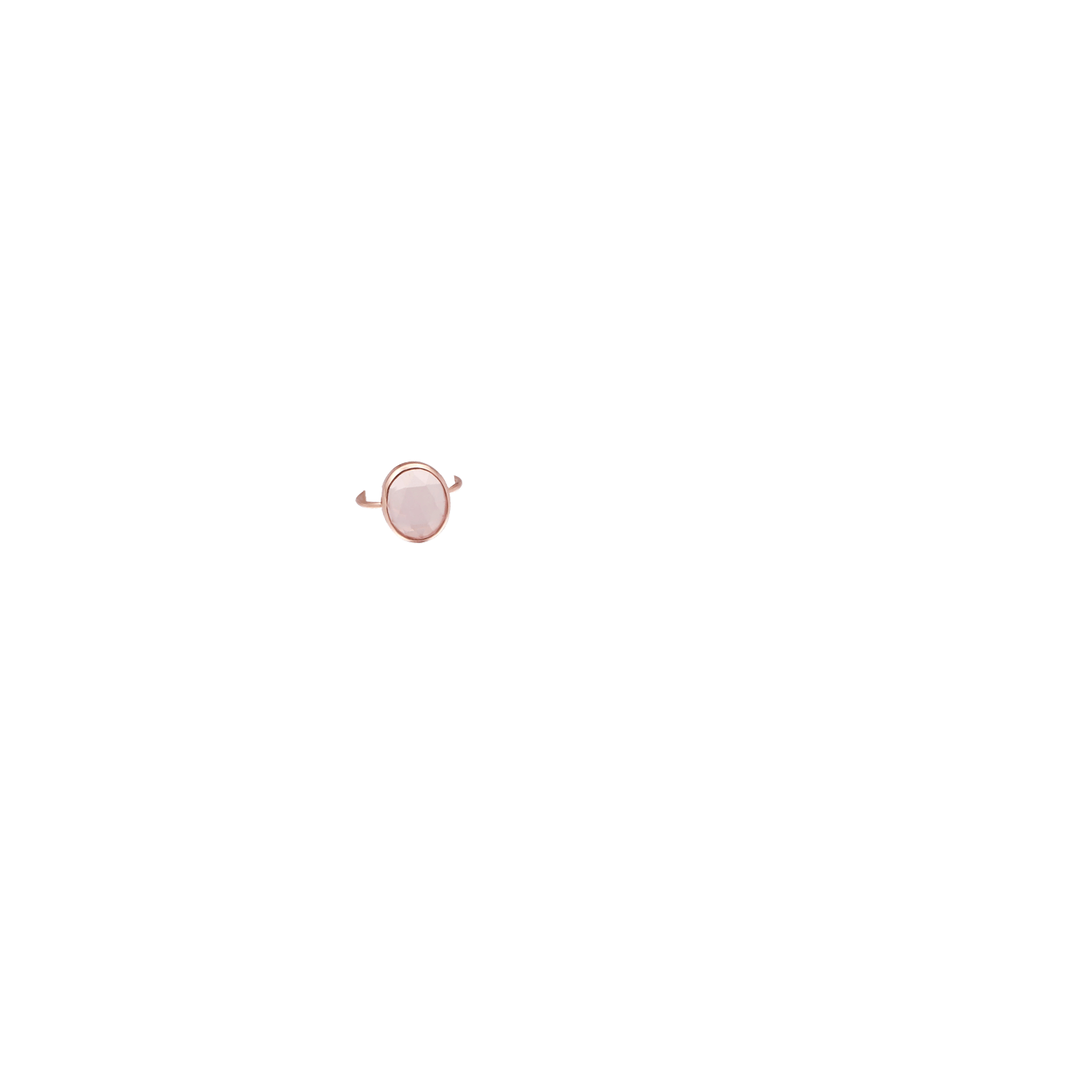 Rose Quartz Statement Ring/18k Rose Gold & Crystal Rose Quartz