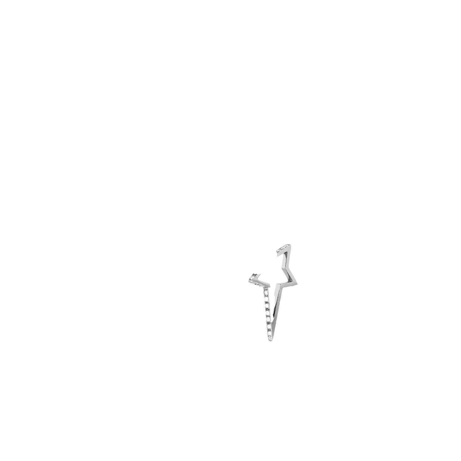 Starburst Earrings/18K White Gold Vermeil & Premium Cubic Zirconia