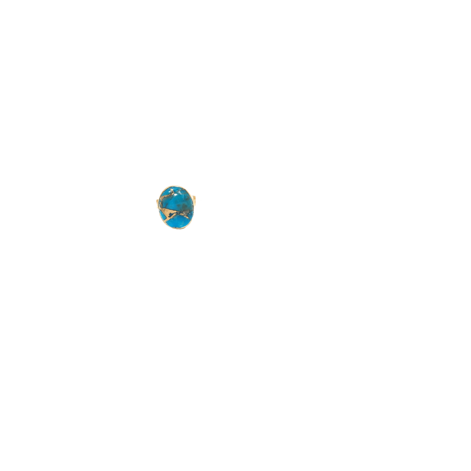 The World Ring/18k Yellow Gold Vermeil in Copper Turquoise