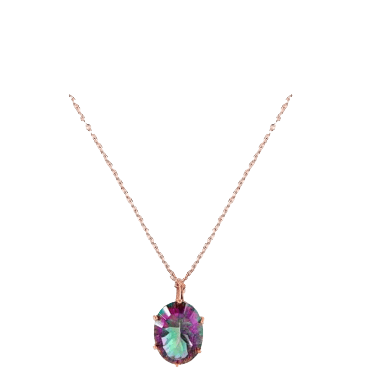 The Universe Necklace/18k Rose Gold Vermeil & Mystic Topaz