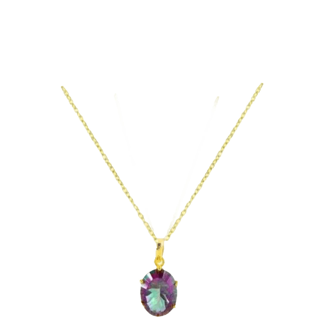 The Universe Necklace/18k Yellow Gold Vermeil & Mystic Topaz