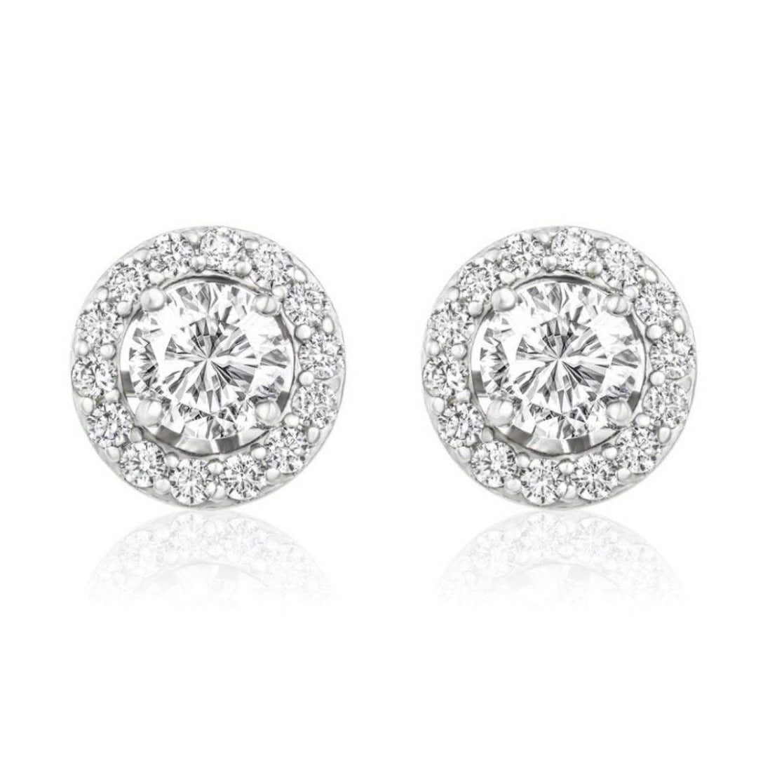 Halo stud earrings