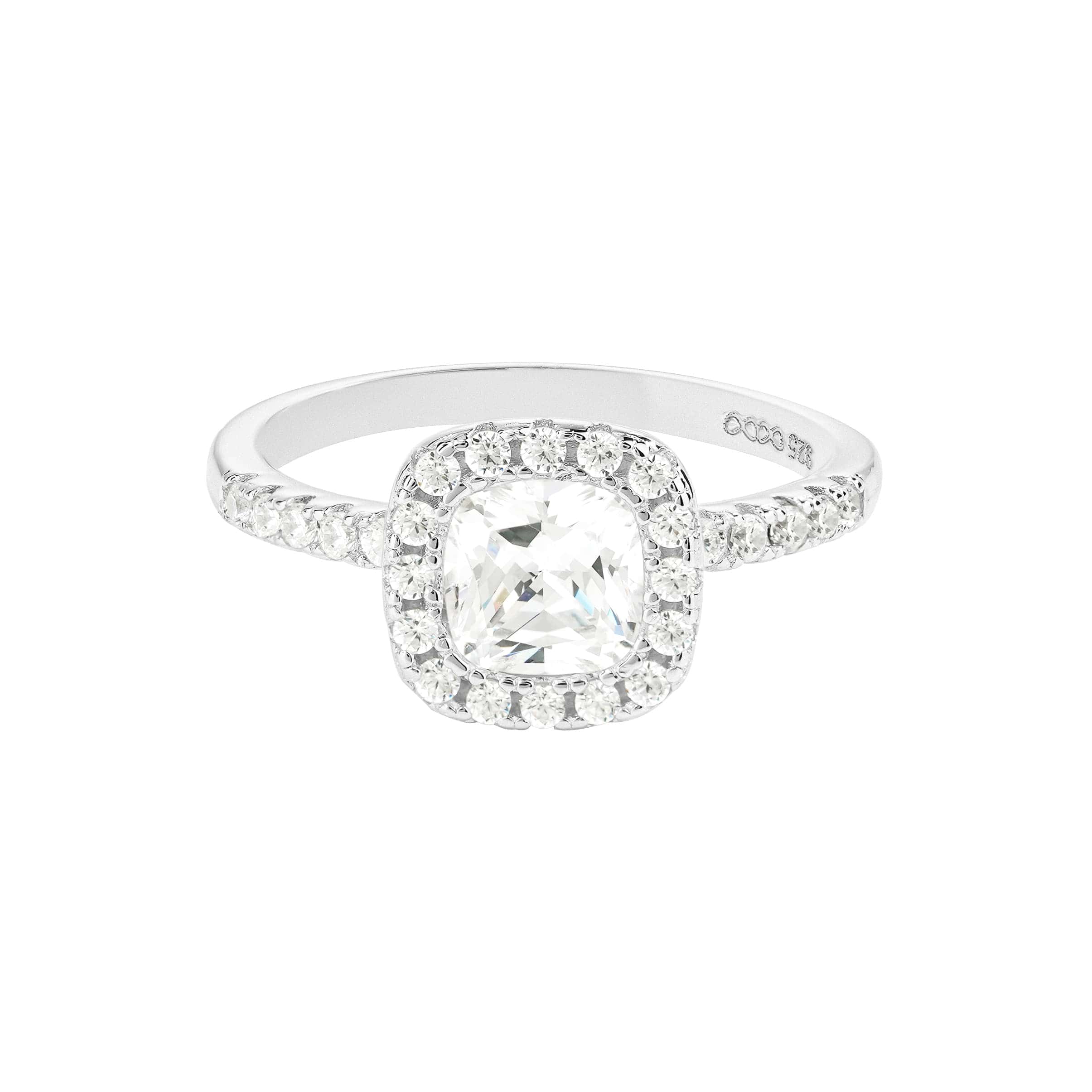 Cushion Cut Halo Ring