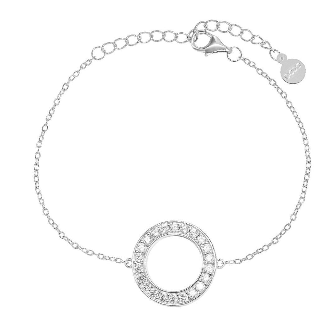 Eternal Circle Bracelet 18K White Gold Vermeil & Premium Cubic Zirconia