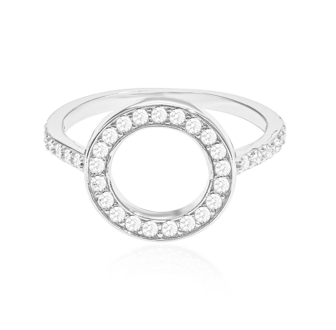 Eternal Circle Ring 18K White Gold Vermeil & Cubic Zirconia