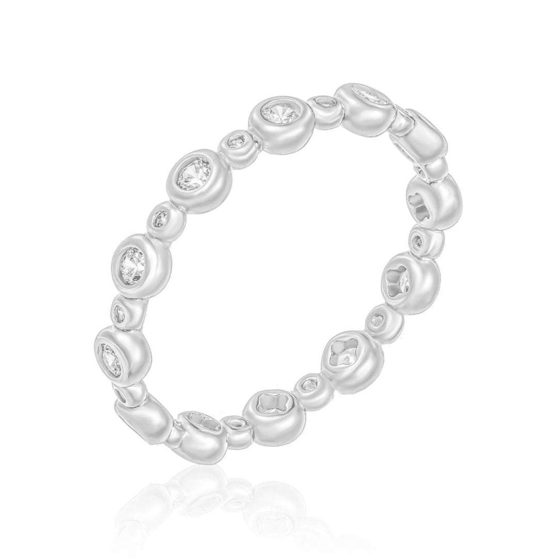 Eternal Ring/18k White Gold & Premium Cubic Zirconia - infinityXinfinity.co.uk