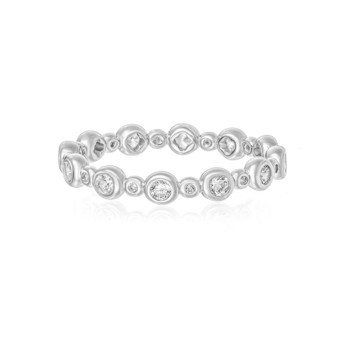 Eternal Ring/18k White Gold & Premium Cubic Zirconia - infinityXinfinity.co.uk
