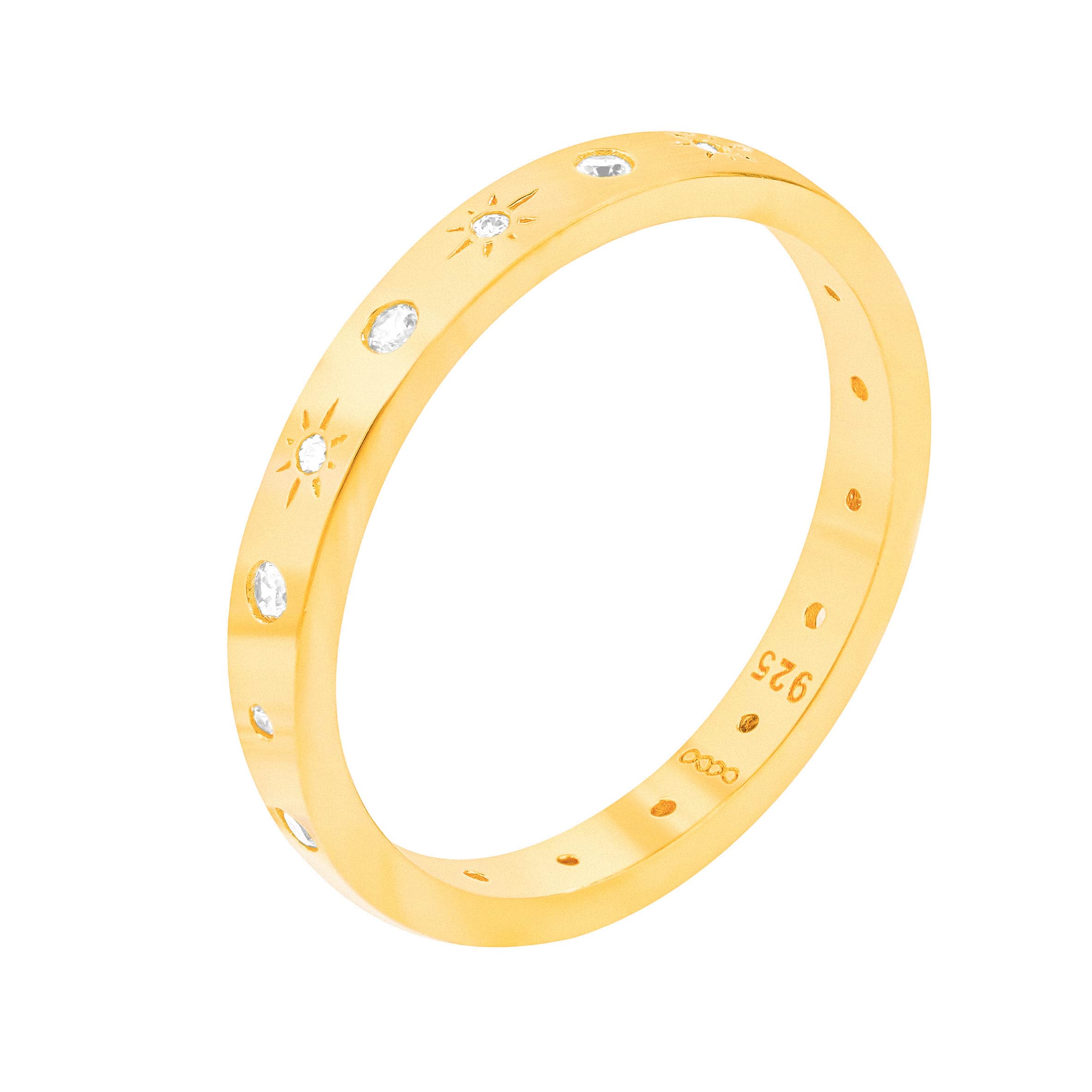Yellow gold wedding band