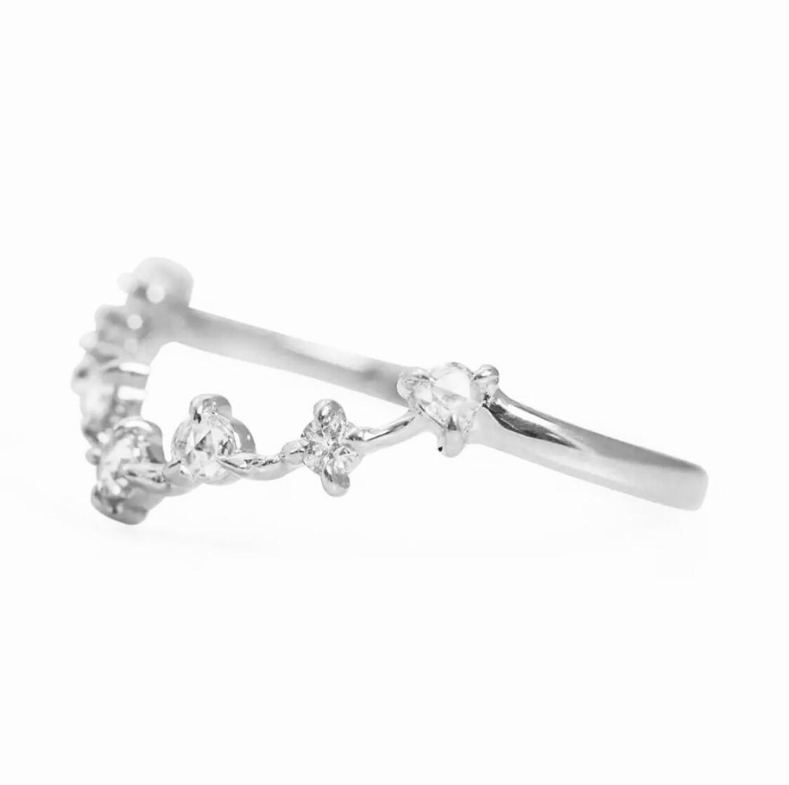 buy white gold stacker ring