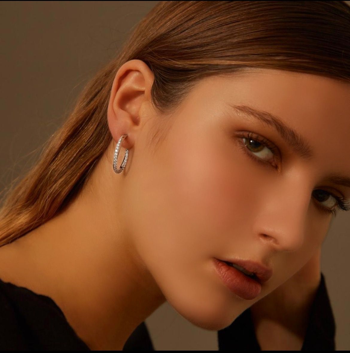 Designer earrings 18k white gold