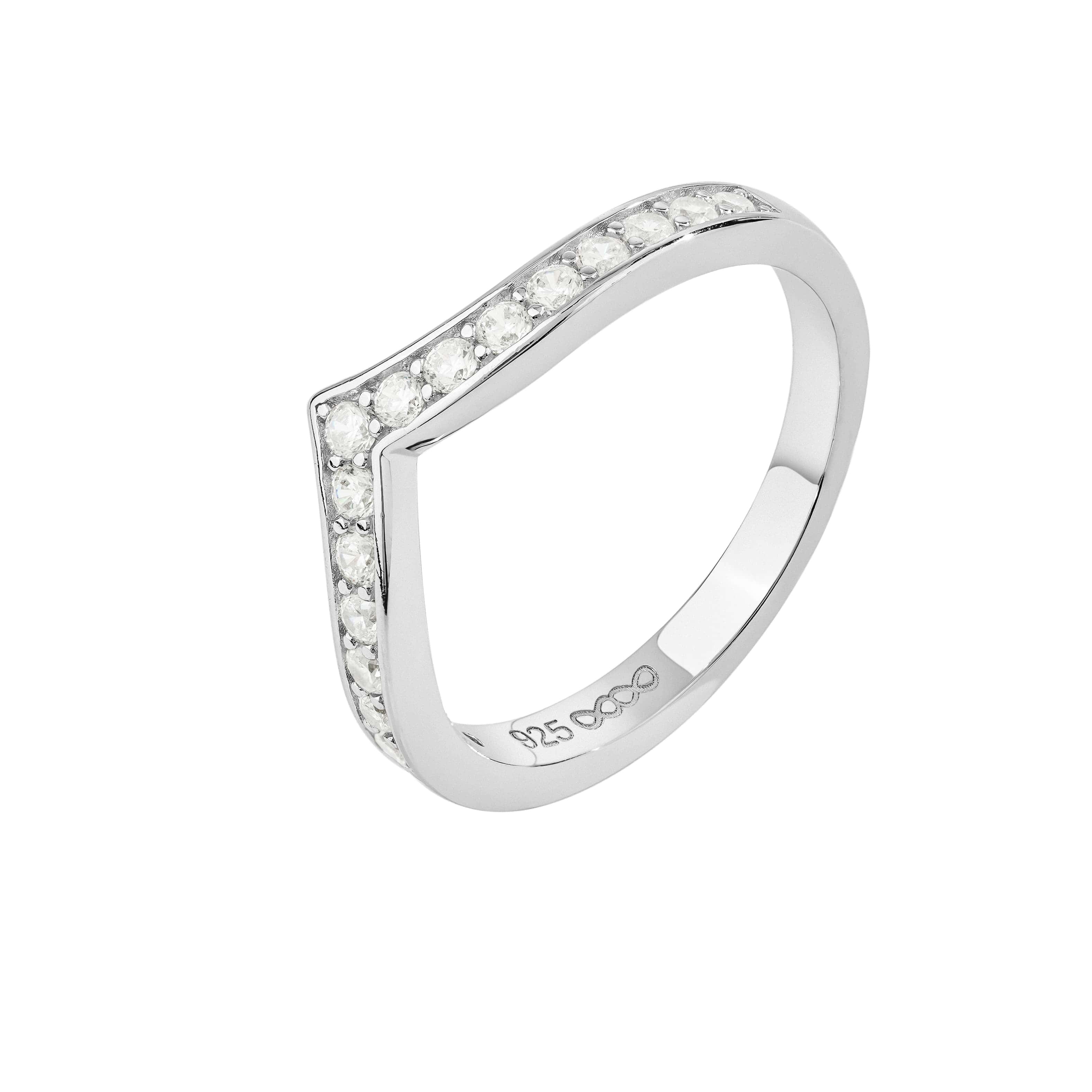 Wishbone 18k wedding ring