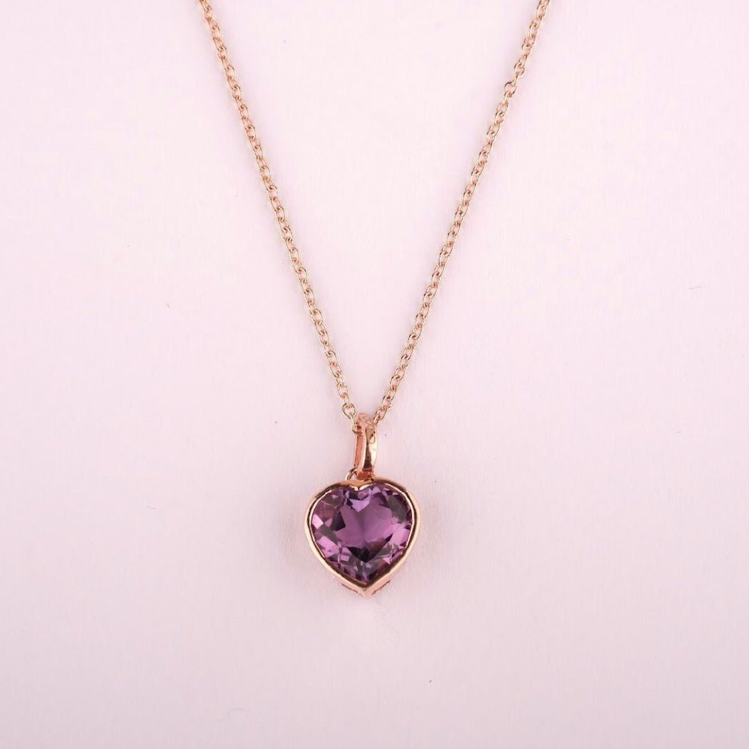 Amethyst Heart Necklace