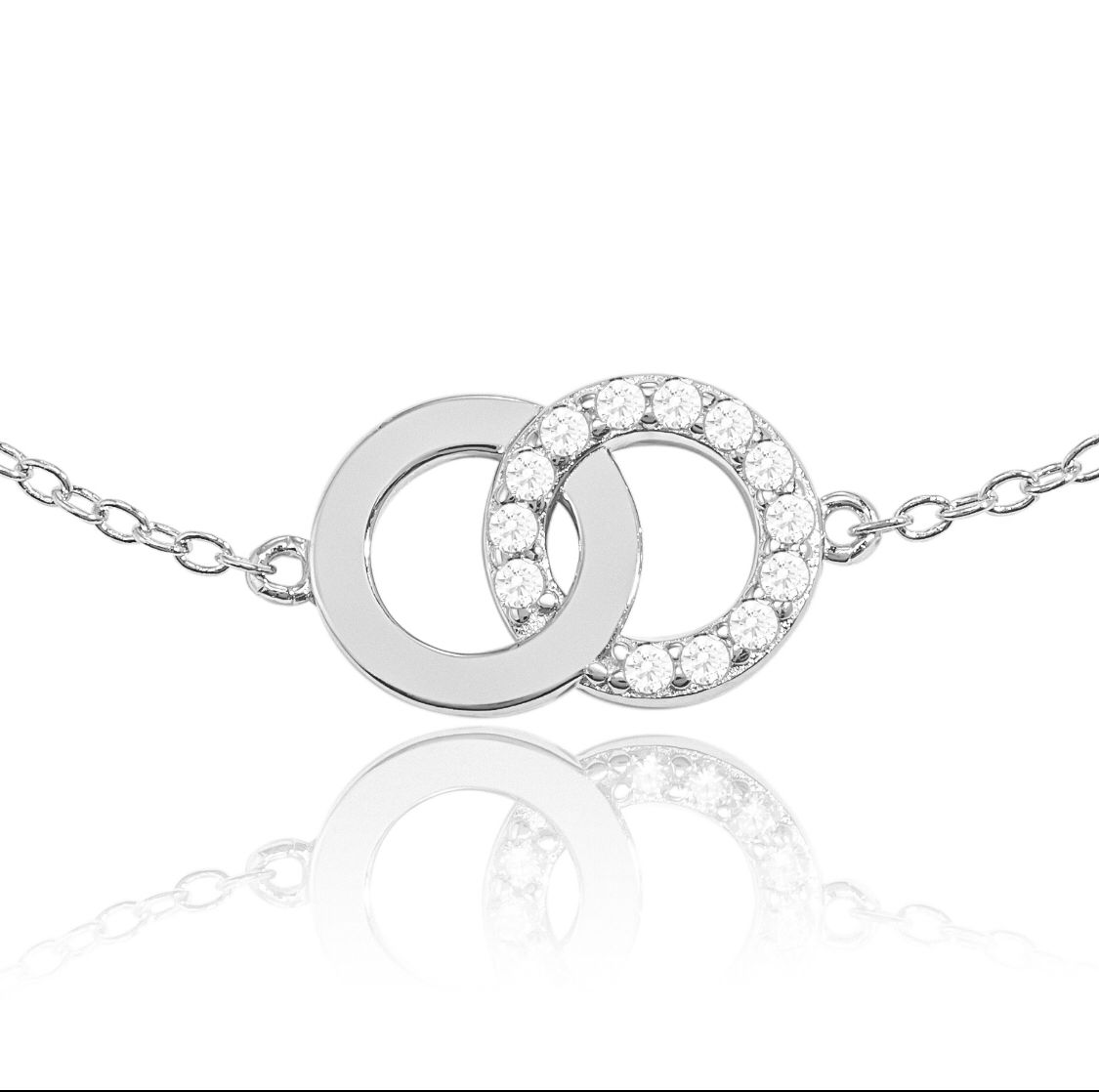 Circle bracelet 18k white gold