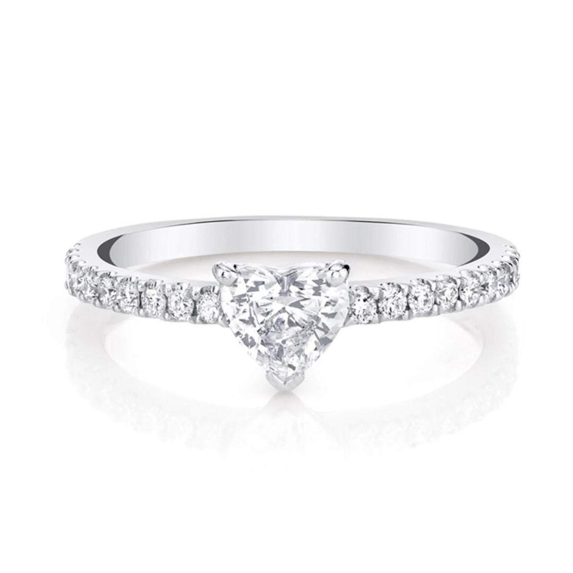 Promise Ring 18K White Gold Vermeil & Cubic Zirconia