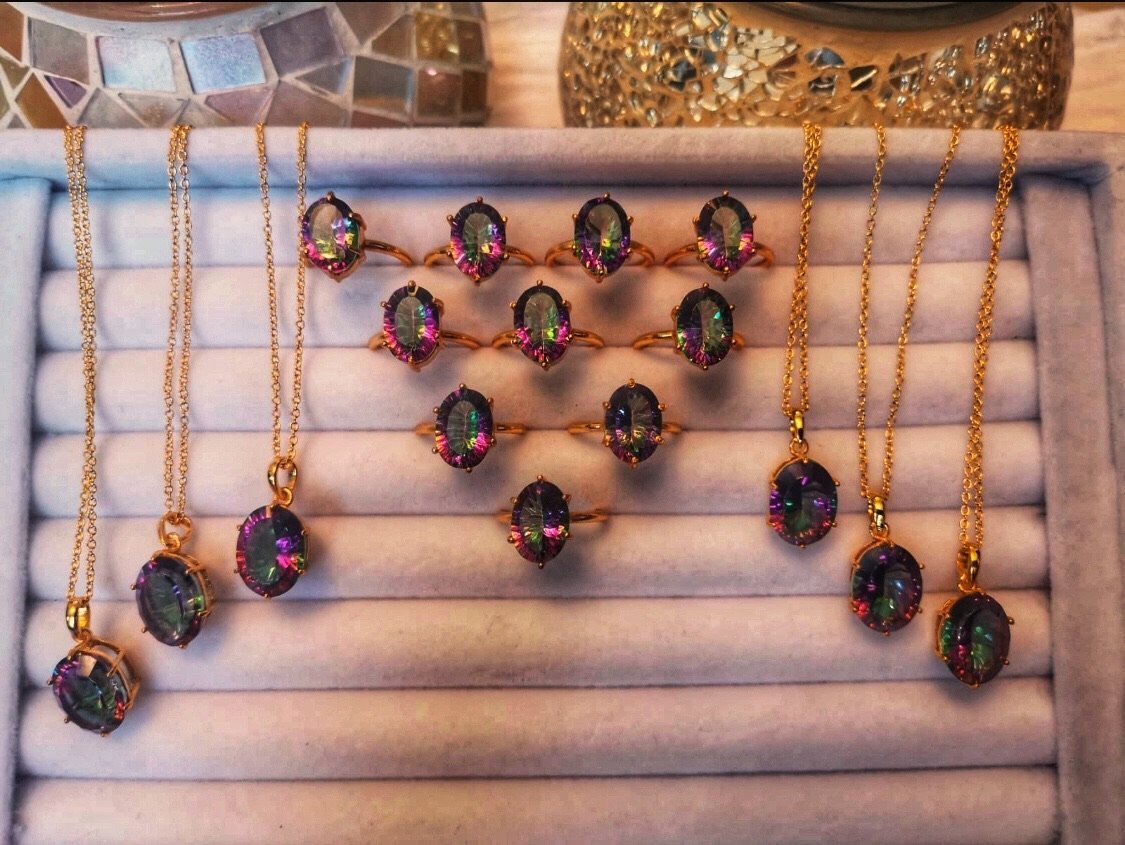 Buy Mystic Topaz 18k Gold Ring