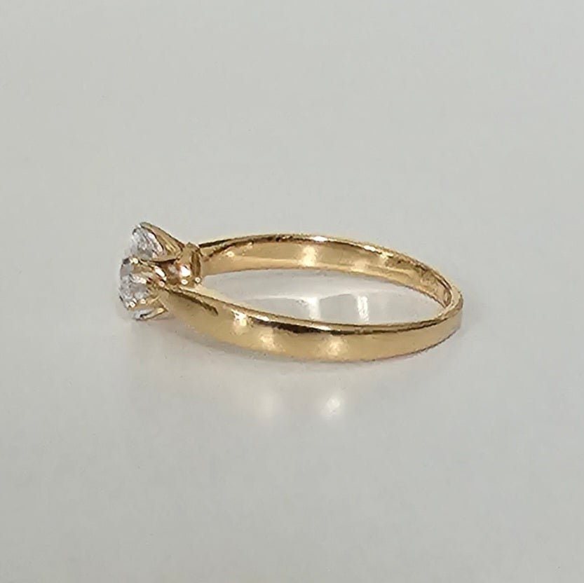 1 Carat VVS Diamond Engagement Ring/18k Solid Yellow Gold Premium Diamonds - InfinityXInfinity