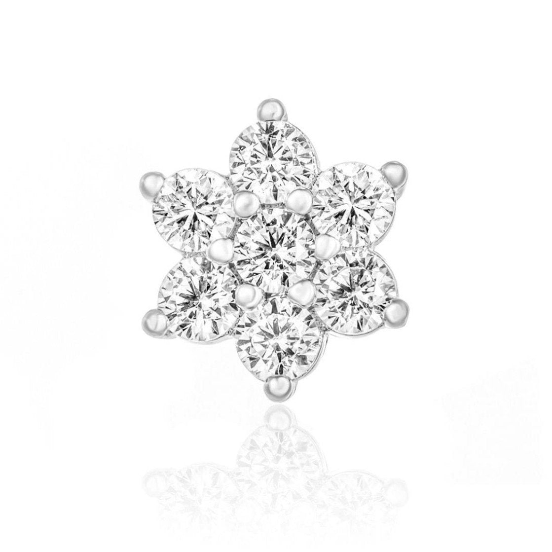 snowflake stud earrings