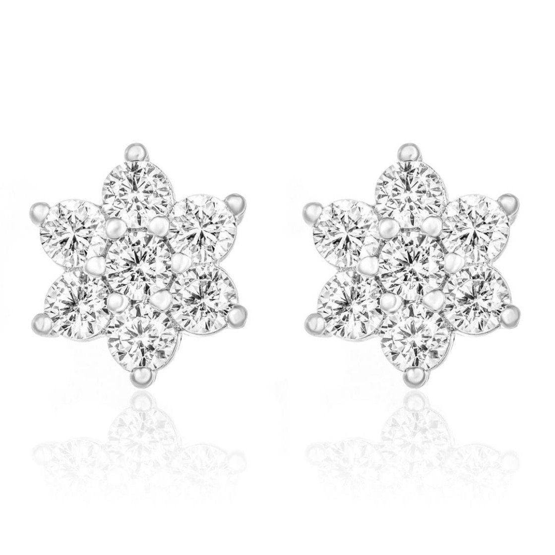 stud earrings white gold