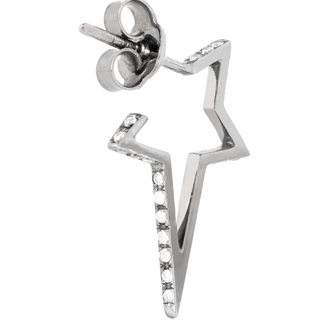 Starburst Earrings/18K White Gold & Premium Cubic Zirconia - infinityXinfinity.co.uk
